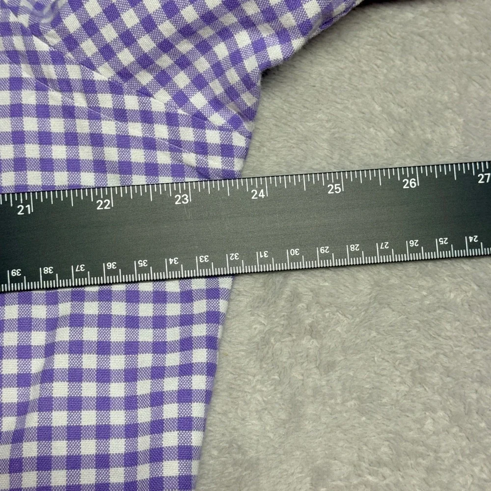 Polo Ralph Lauren Gingham Shirt Mens Large Purple Classic Fit Button Down Cotton